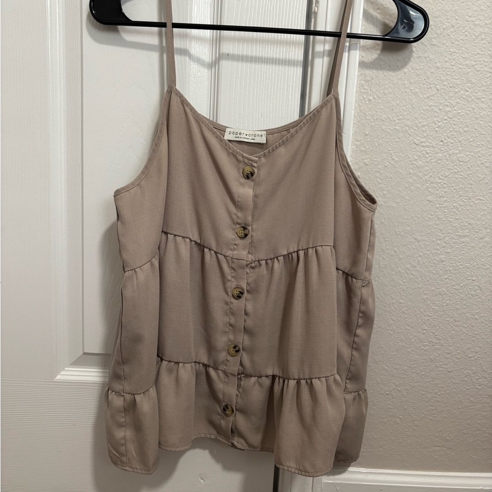 tank top with button from detail